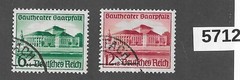 #5712 Stamp set Sc B121-122 / 1938 Germany Third Reich / Saar / Culture Fund