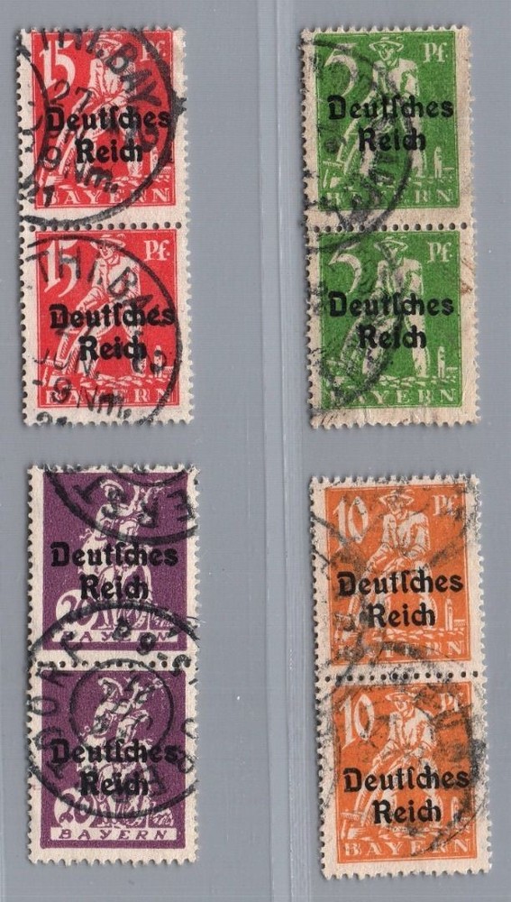 German Reich Michel No. 119 – 122 stamped