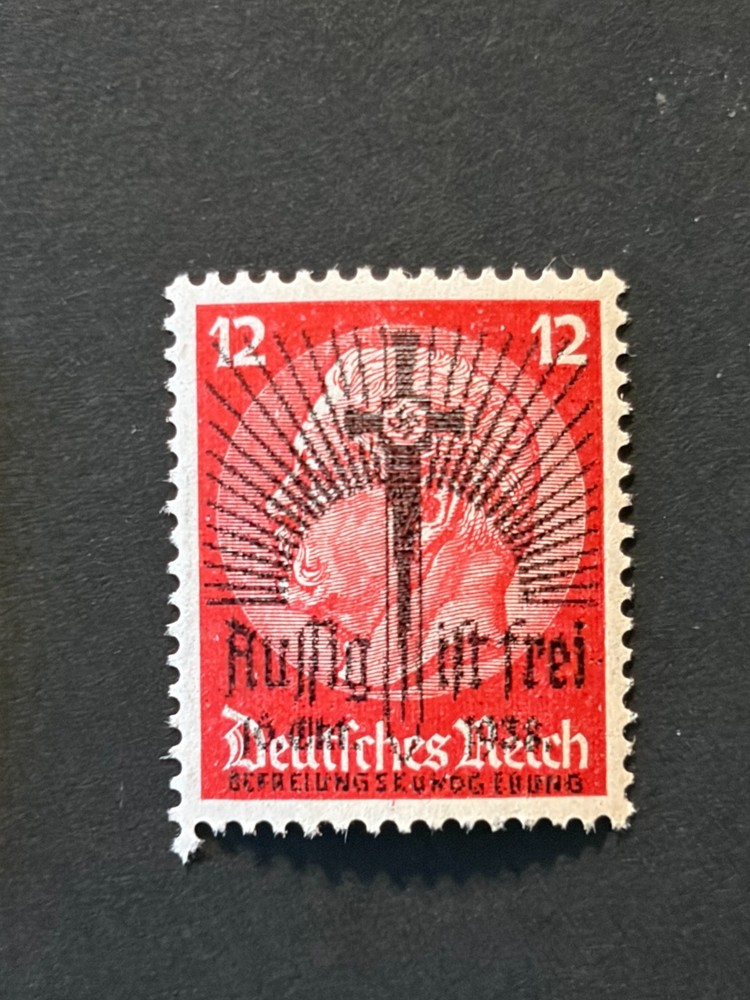 SUDETENLAND WWII GERMAN OCCUPATION Local ovpt AUSSIG 12 Rpf. MNH /s2 #526
