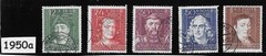 Used stamp set B86-B40 1944 German General Gov’t Poland Famous citizens 1950a