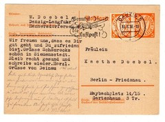 DANZIG GA P52 Overprinted After BERLIN 1924-1939 Stamped (GA4751