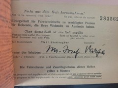 Germany document ticket tax revenue 0,50 RM 1937 fiscal