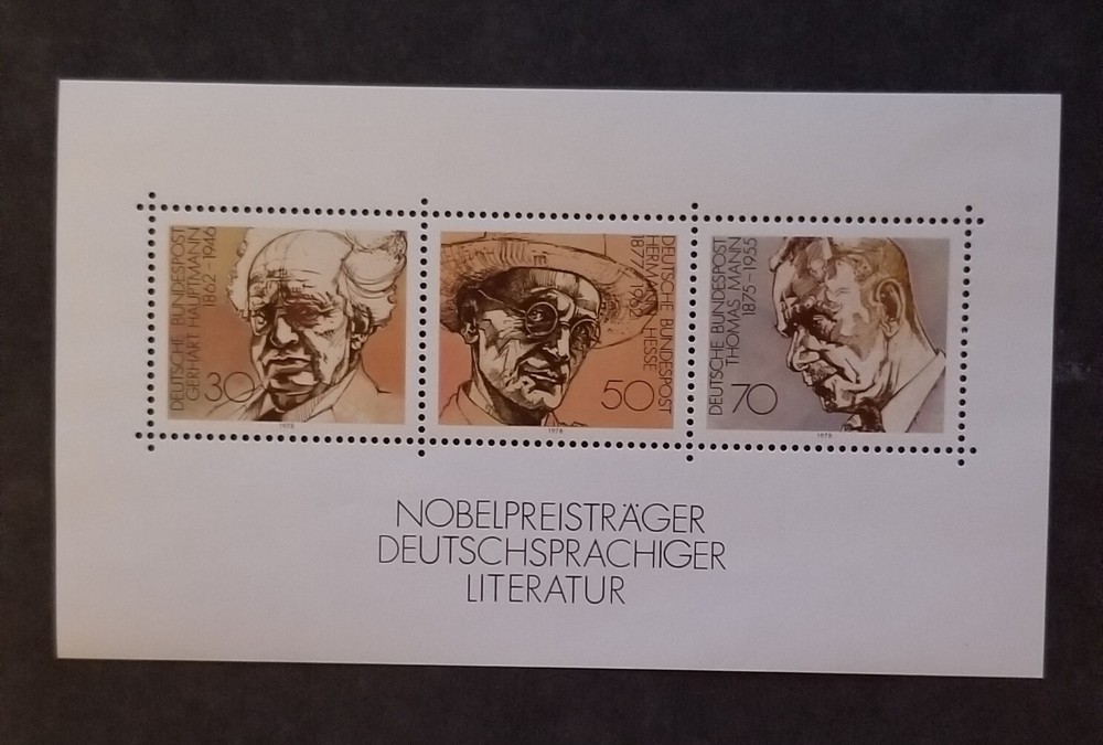 GERMANY Scott 1267 Stamp Souvenir Sheet Literature MINT MNH OG Unused T8753