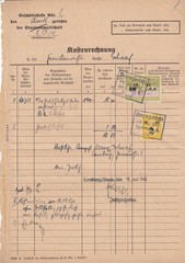 Stamp Germany Poland Revenue WWII Court Document Fee 1940 08 RFP Document Used