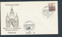 D489337 Germany FDC Weissenburg Ellinger Gate Deutsche Bauwerke 1964 FIDACOS