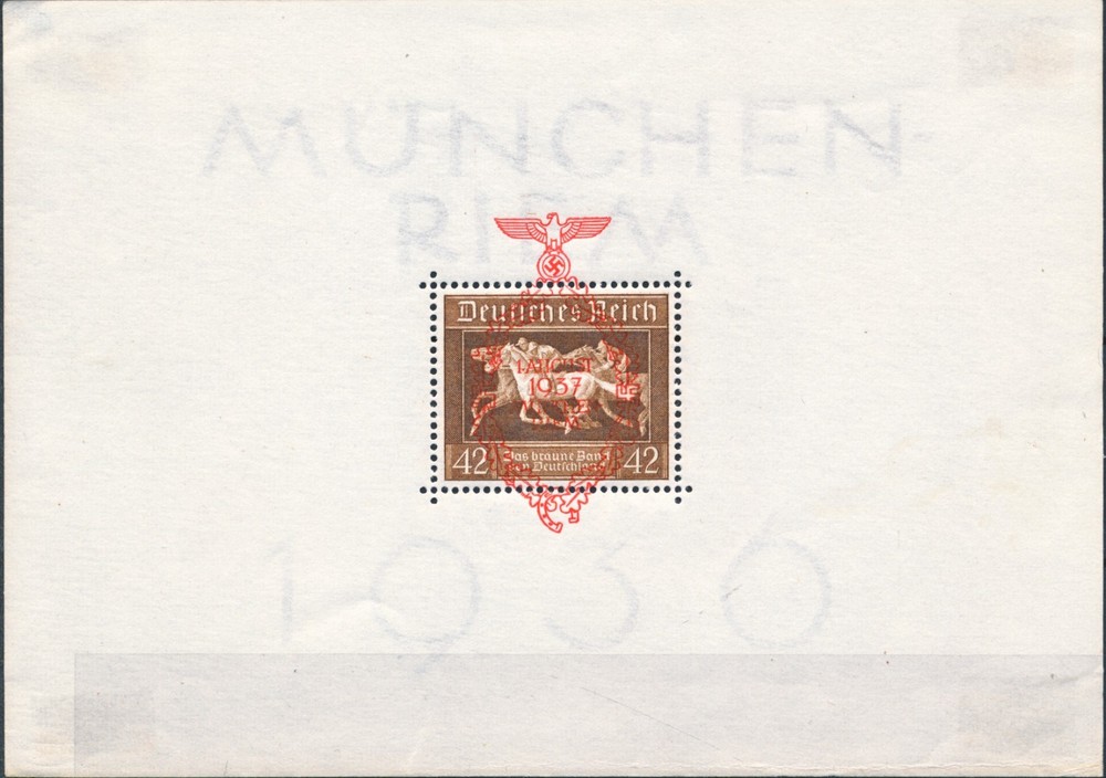 GERMANY, S/C# B105 Munich Horse Race S/S, Mint H (see scan)