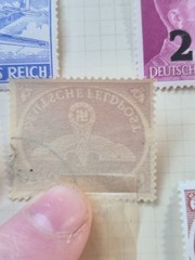7 Vintage German Military Airmail Parcel Post Stamps Feldpost 1941 – 1950 WWII