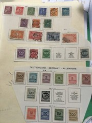 GERMANY SEVERAL pieces album pages remainder’s USED mint stamps LOT Collection