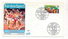 D462052 D415342 Germany FDC Athletics 1986