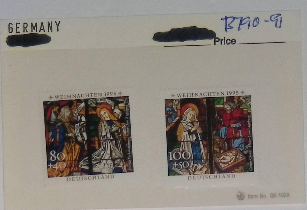 Germany WEIHNACHTEN 1995 Semi-Postal Stamps 80+40 100+50 MNH Multi-Color