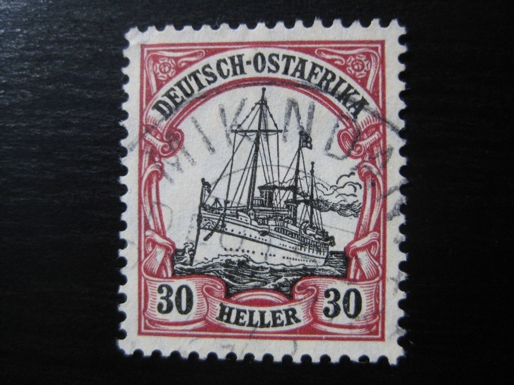 EAST AFRICA GERMAN COLONY used Kaiser Yacht stamp w/ „Mikindani“ cancel!
