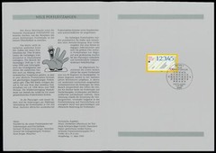 GERMANY FOLDER 1993/10 POST NEUE POSTLEITZAHLEN PLZ