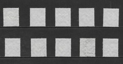 GERMANY SCOTT O86 USED x 10 – 1934 12pf BRT CARMINE OFFICIAL ISSUES