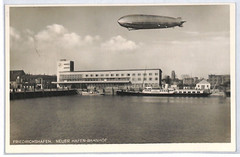 GRAF ZEPPELIN Postcard Friedrichshafen *NEW HARBOUR STATION* 1933 Germany PZ196