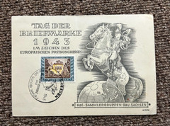 1943 GERMAN TAG DER BRIEFMARKE COMMERATIVE POSTAL COVER