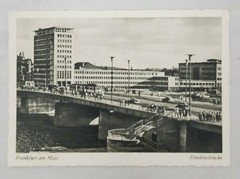 Frankfurt am Main/Friedensbrucke – Downtown – Real Photo Post Card Un-Posted