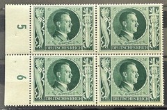 1943 German stamps block – 54th Birthday of A. Hitler 6+14 rpf MNH Mint /BL03