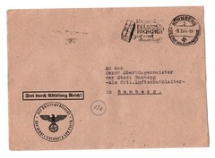 GERMANY WW II NUREMBERG POLICE CHIEF OFFICIAL COVER AUTHENTIC