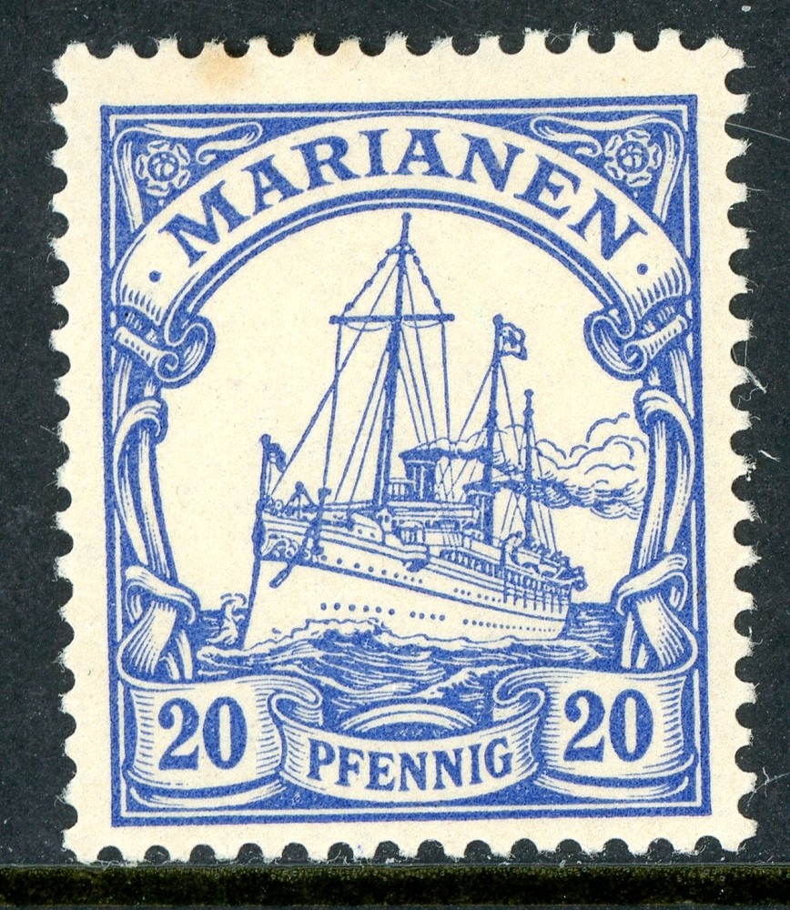 Germany 1901 Mariana Islands 20pf Yacht Scott #20 Mint Y14