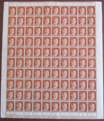 Deutsches 3rd Reich German Hitler 3 Full Sheets Stamps Hitler Head 24PF