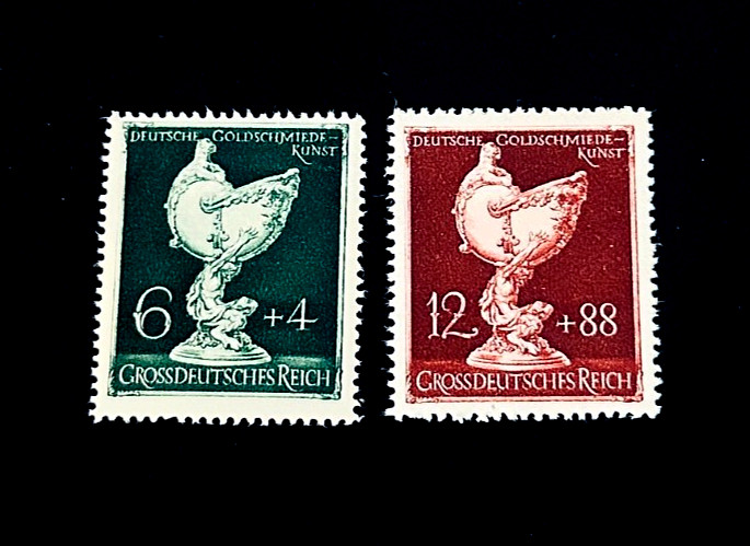 GERMANY Stamp Lot – 1944 Goldsmith Art 10 Years Sn B286,B287 Semi Postal MNH r67