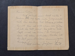 1943 WWII German Luftwaffe Soldiers Feldpost War Letter Covers sent home to Wife