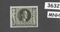 MNH Hitler stamp ScB236 / PF40 + 1.60 1943 Birthday / WWII Germany / Third Reich