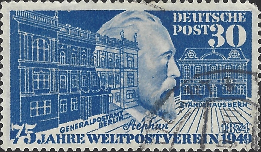 Germany Scott #669 Used VF 30 Pf 1949 Heinrich Von Stephan Stamp CV 35.00