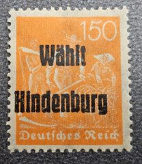 Stamp Germany Reich 150 Pfennig 1921 Vote for Hindenburg Mi. Nr. 189 [39145-9]