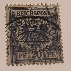 1889-1900 German Empire Reichspost 10 Pf Set Of 3 Dif. Shades And 20pf Mi 47 &48