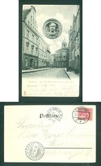 Germany. 1901 Postcard,Stationery. 2 Ship Cancel. Stralsund. Major Schill 1809.