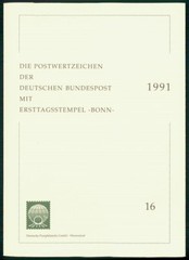 GERMANY FOLDER 1991/16 SCHMETTERLINGE BUTTERFLIES PAPILLONS