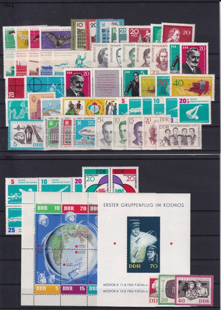 Germany DDR 1962 Complete Year MNH