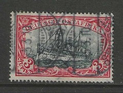 1901 German colonies EAST AFRICA 3 Rupien Yacht used TANGA signed, $ 930.00