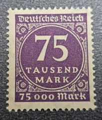 Stamp Germany Deutsches Reich 75 000 Mark 1923 Mi. Nr. 276 [🇩🇪39269-10]
