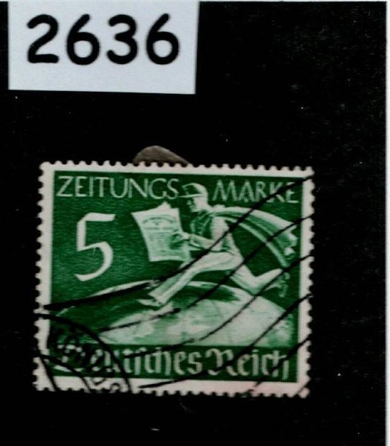 Used stamp Scott # P1 1939 Newspaper Newsboy WWII Germany #2636