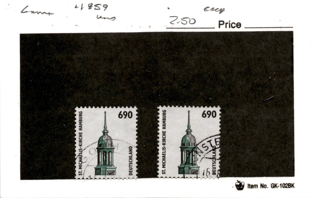 Germany, Postage Stamp, #1859 (2 Ea) Used, 1994 Historic Sites (AC)