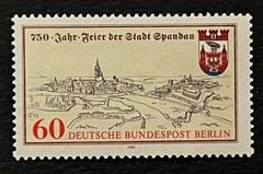 Travelstamps: 1982 Berlin Germany Stamp Scott #9N472 – Spandau 750th MNH OG