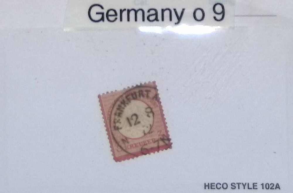 Germany Carmine Postage Stamp Cancelled ’12‘ Frankfurt Postmark Used Uncertified