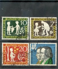 GERMANY Sc B368-71(MI 322-5)VF USED 1959 INDEPENDENT WELFARE ORG. SET $15