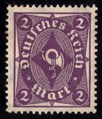 1922–1923 German Deutsches Reich Posthorns lot Michel 224-228 Scott 185-189 Mint