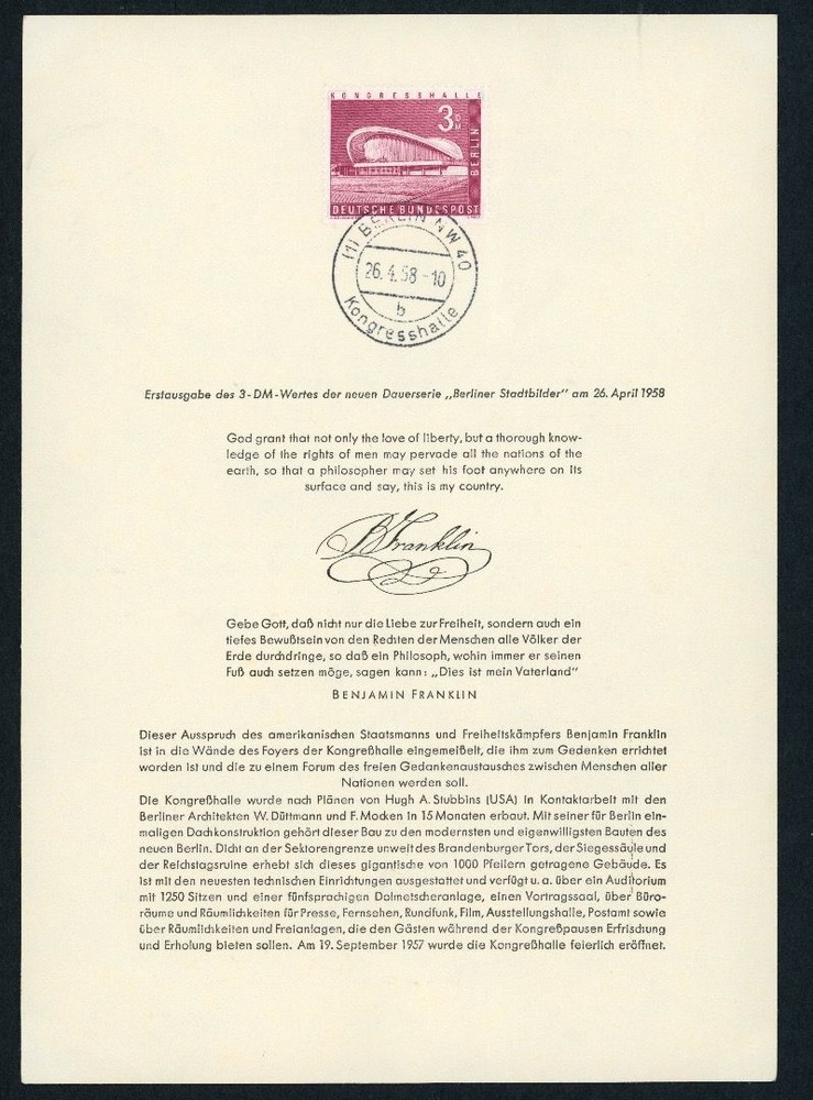 Berlin ETB first day cover number 37-Michel number 154