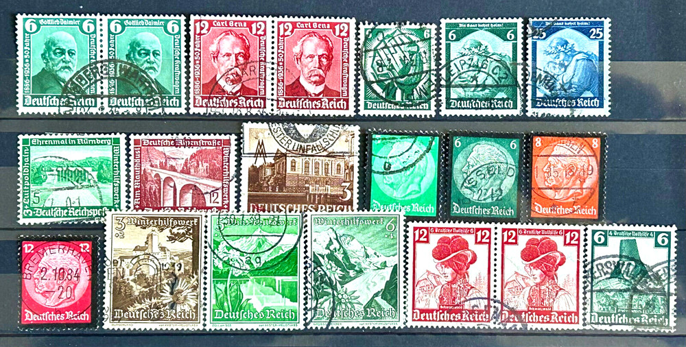 German Stamps Reich – lot of 20 stamps used nice /479
