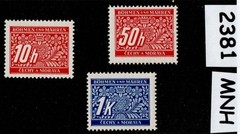 MNH stamps Postage due WWII German Czech Occupation of BaM 1941 #2381