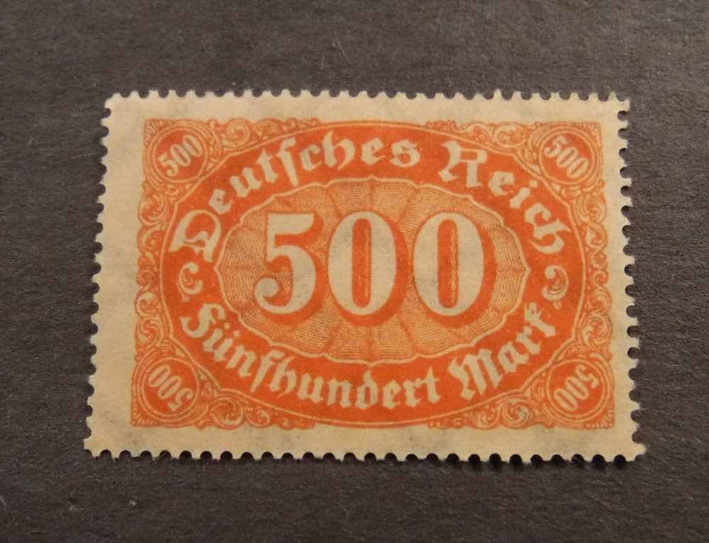 Scott# 203, 1922-23, 500Marks, German Numeral Stamp, MNHNG (Appears Unused)