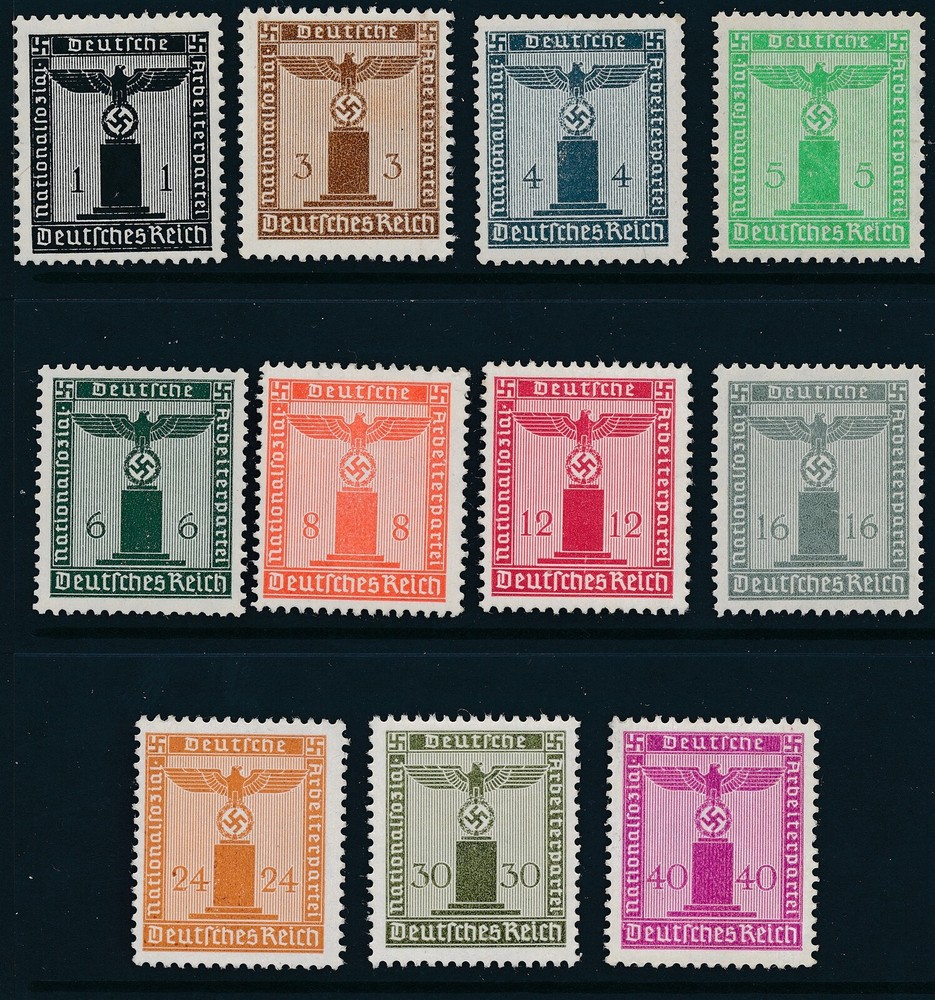 Selection Stamp Selection Germany Official WWII 3rd Reich Franchise MNH
