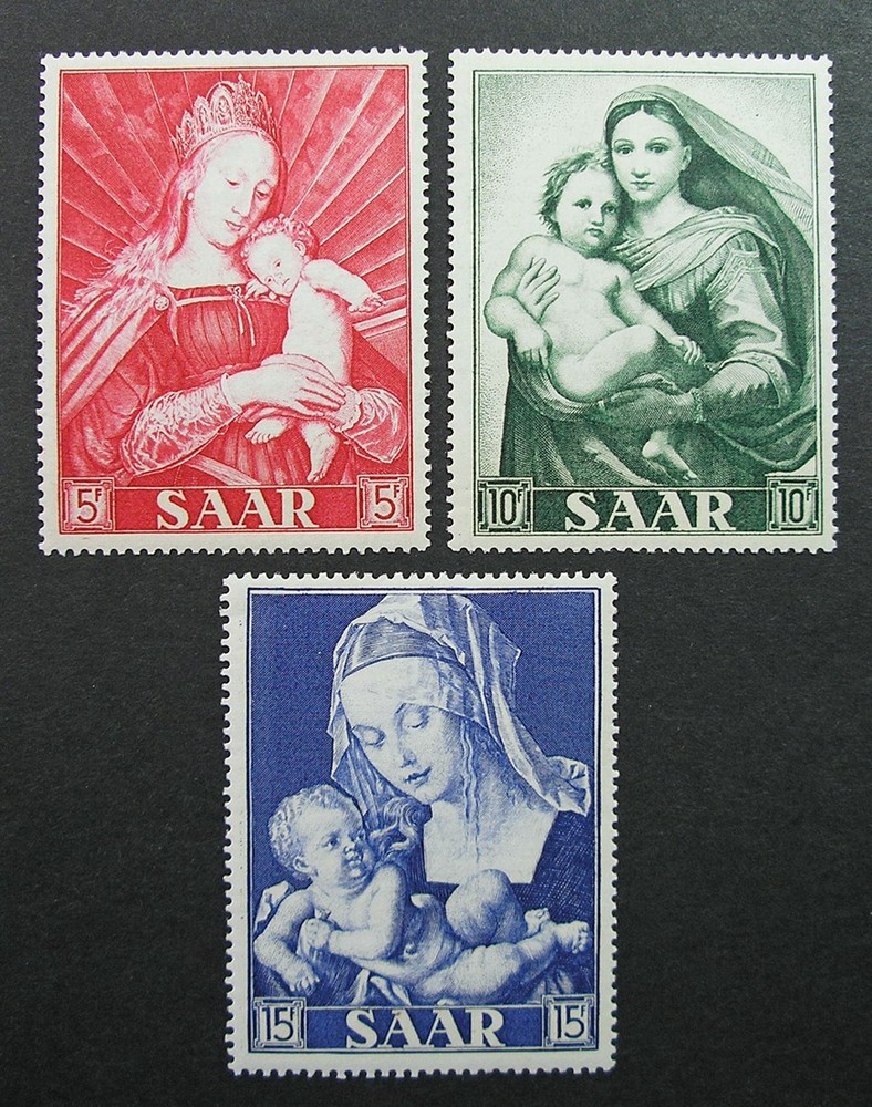 Saar Germany 1954 Scott #250-252 MNH OG Complete Set!