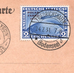 GERMANY Card ZEPPELIN Air 2m *POLARFAHRT* Overprint 1931 Ship MALYGUIN CDS KZ154