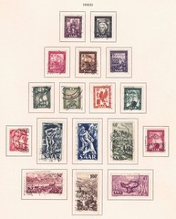 Saar – 199-1951 Sc 204-220, Definitive issues, Labor & Landscapes, Used