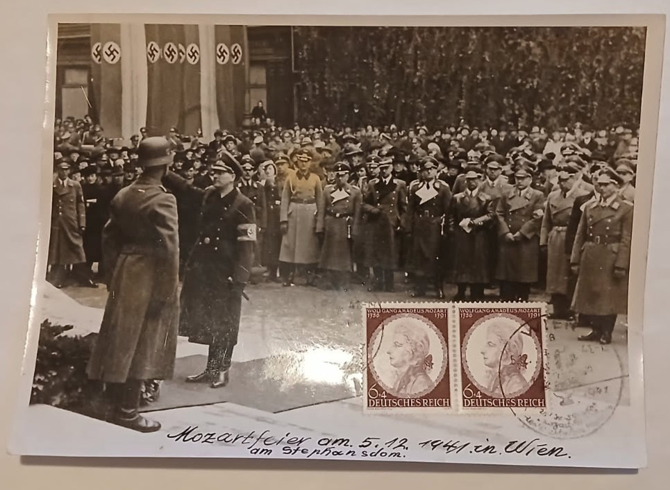 Postal Stationary Card Third Reich 1941 Mozart Death Anniversary Nazi Germany